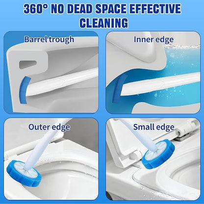 100pcs Disposable Toilet Wand Refills, Replacement Brush Heads Compatible With Clorox Wand Refill System, Upgrade Fiber Cleaner Heads for Closestool Cleaning (not included brush rod)