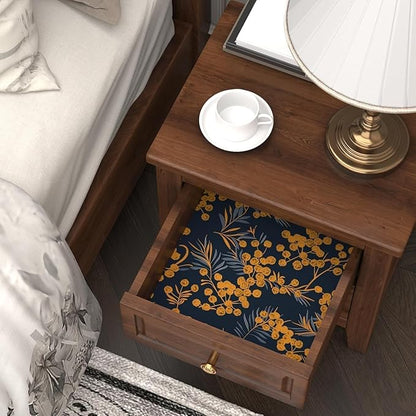 Laatse Boho Wallpaper Peel and Stick Leaf Wallpaper for Kitchen Vintage Contact Paper 17.5" x 118" Waterproof Vinyl Self Adhesive Dark Floral Wall Paper for Bedroom Walls Cabinet Locker Decor