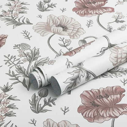 Timeet Floral Peel and Stick Wallpaper Self Adhesive Removable Wallpaper 16"x78.7" Wall Mural for Bedroom Bathroom Wall Decor