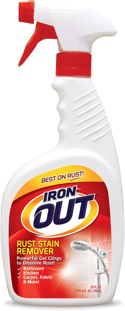 Iron Out Automatic Toilet Bowl Cleaner, 6 Tablets, and Rust Stain Remover Gel Spray