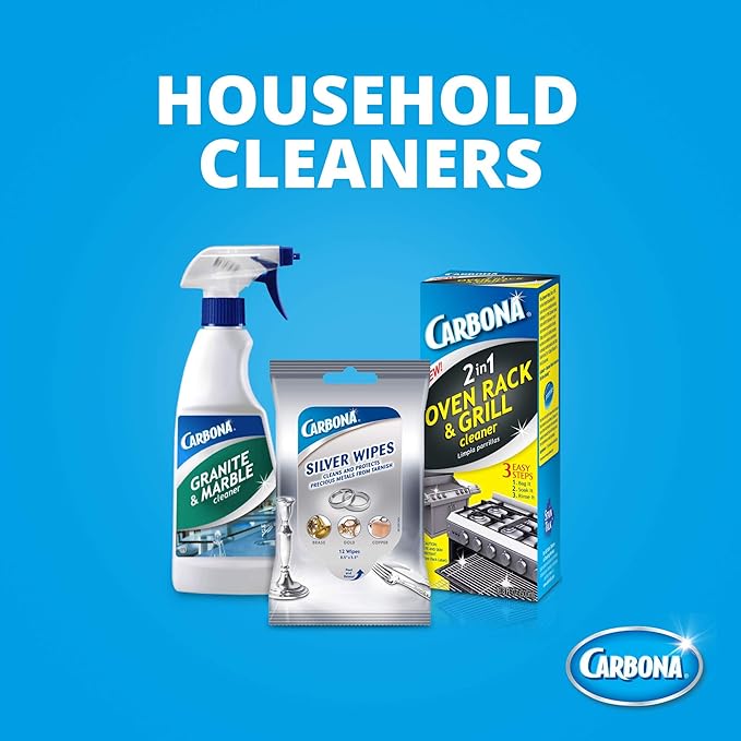 Carbona Granite & Marble Cleaner | Non-Abrasive Formula | Safe on Limestone & Corian | 16.8 Fl Oz, 3 Pack
