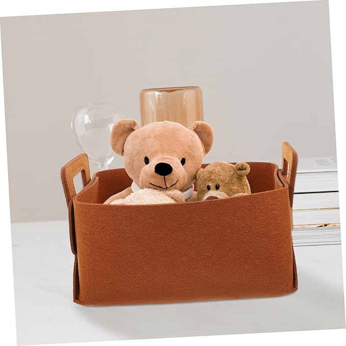 IMIKEYA Collapsible Laundry Basket Wicker Baskets for Storage Laundry Organizer Handles Large Capacity Brown