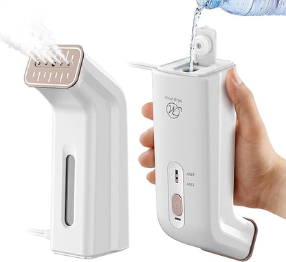 Mini Travel Steamer for Clothes,110-240V Portable Dual Voltage Steamer & Iron 2 In 1,Integrated 170ml Tank 25s Fast Heat,1.2lbs Travel Size Fabric Iron,Handheld Steaming Wrinkles Remover For Garments