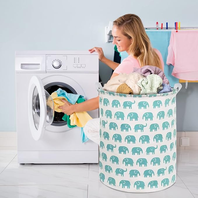 Collapsible Laundry Basket in Bedroom Waterproof Laundry Hamper in Bathroom Large Laundry Bag in College Dormitory Cloakroom Livingroom Nursery Organizer Toy Bin