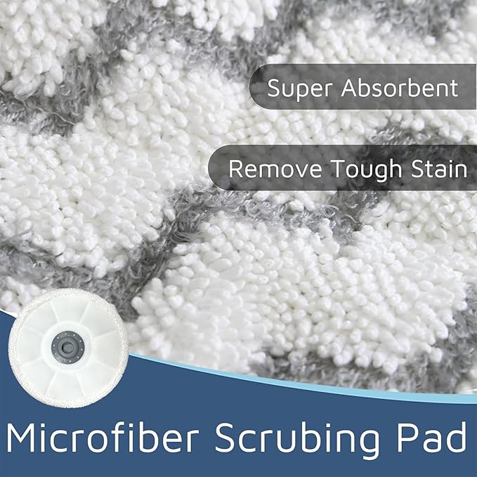 Rotating Mop Replacement Pads Compatible with Bissell Spin-Wave 3897A 3712C 3712W SmartSteam Scrubbing Steam Mop, Spinwave Mop Pads 12 Pack