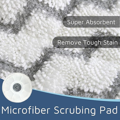 Rotating Mop Replacement Pads Compatible with Bissell Spin-Wave 3897A 3712C 3712W SmartSteam Scrubbing Steam Mop, Spinwave Mop Pads 12 Pack