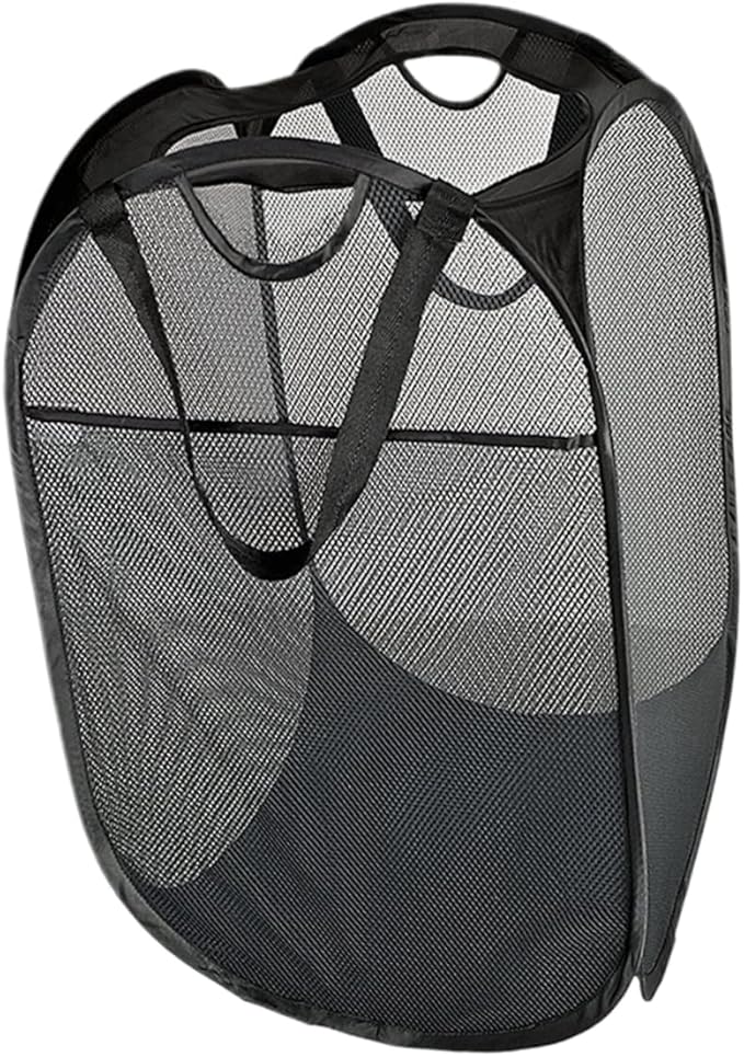 Folding Laundry Basket Square Collapsible Storage Container for Clothes Capacity Black Clothes Hamper for Home College Dorm and Travel
