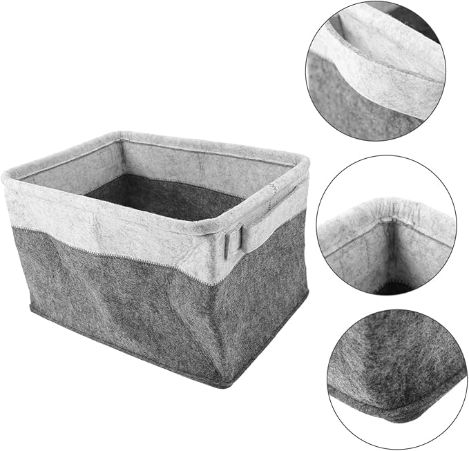 Cabilock Laundry Hamper Felt Basket Capacity Storage for Home Dorm Travel Portable Organizer for Dirty Clothes Lightweight and Versatile Design