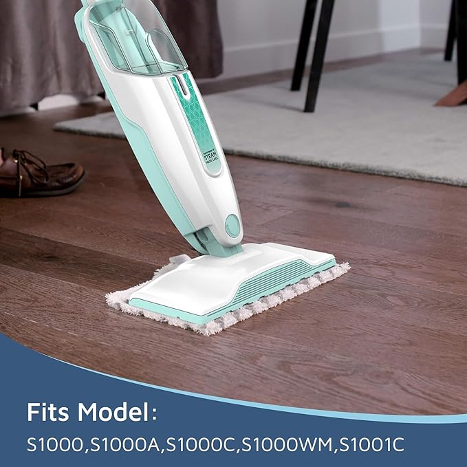 Steam Mop Replacement Pads for Shark S1000 S2001 S1000A S1000C S1000WM S10001C S1200 SteamSpot Steam Mop, Compatible with Shark S1000 & S2000 Series ONLY, 4 Pack