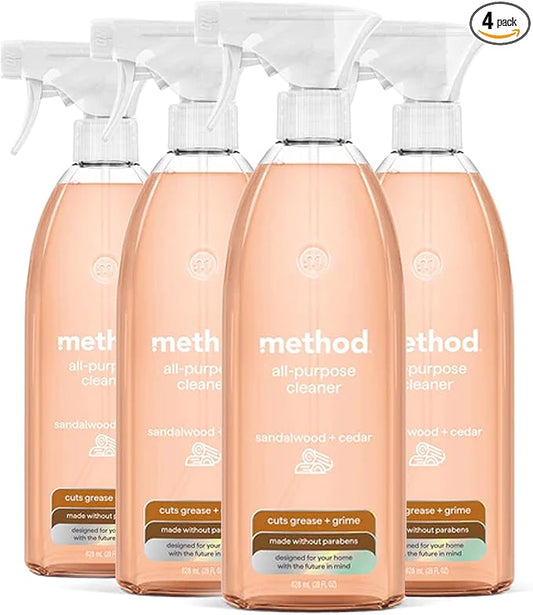 Method All-Purpose Cleaner, Sandalwood + Cedar, 28 fl oz, 4 pack
