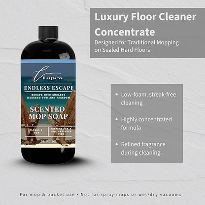 Lapew Endless Escape Scented Mop Soap - Luxury Floor Cleaner Concentrate for Mopping Tile, Laminate, Vinyl & Hardwood | Streak-Free, Low-Foam | 36 oz