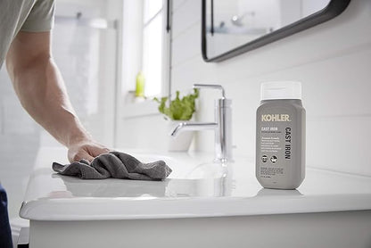KOHLER K-23725-NA Cast Iron Cleaner, For Kitchen and Bathroom, 8 oz Bottle, Non-abrasive Cream-based Cleaner