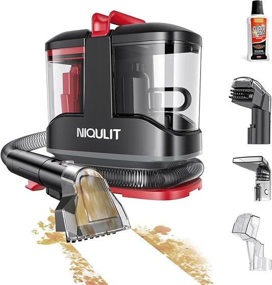 Portable Spot Cleaner Machine for Carpet and Upholstery, 15Kpa Powerful Suction for Pet Stain, Couche & Car, with Dual BrushHeads & Self-Cleaning System, Spot Cleaner for Area Rug, Stair and Furniture