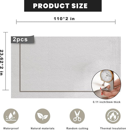 3D Wall Panels Peel and Stick – 2pc X 23.82"x110" PVC Faux Travertine Texture, Self Adhesive Waterproof Wall Covering, DIY Accent Wall, Sofa Background Backsplash & Modern Home Decor, Covers 36 sq.ft