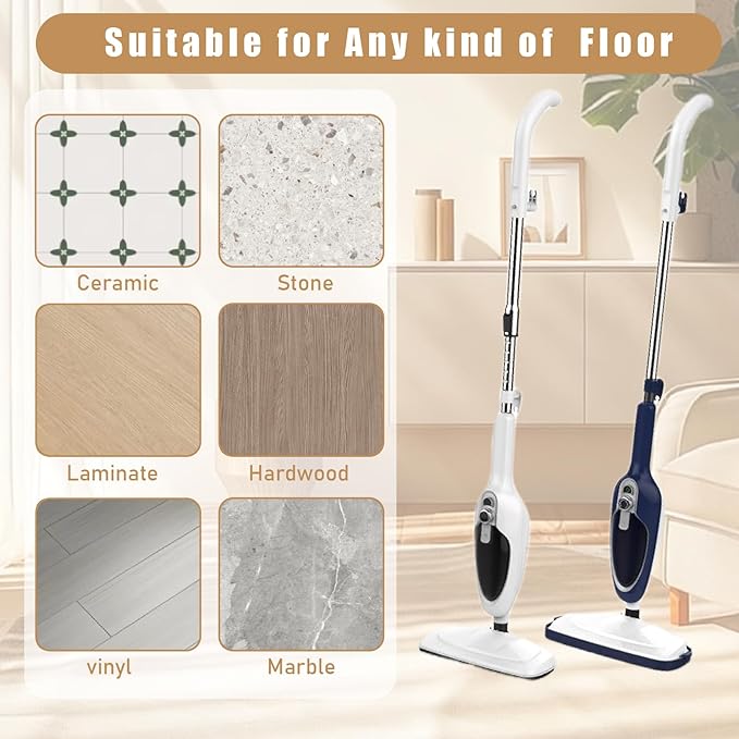Steam Mop Pads Compatible with GorFanty GF-6610B/GF-6610, Neugo NE033/NE033M & Mxnsewr, Washable Microfiber Steam Mop Replacement Pads for Multi-Surface Cleaning (4 Pack)