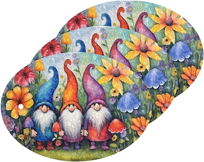 Flower Gnome Kitchen Scrub Sponges, Pop-up Kitchen Cleaning Sponges Reusable Dish Washing Sponges for Bathroom Household Cleaning 3 Pack - Non Scratch Scrubber