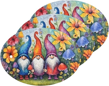 Flower Gnome Kitchen Scrub Sponges, Pop-up Kitchen Cleaning Sponges Reusable Dish Washing Sponges for Bathroom Household Cleaning 3 Pack - Non Scratch Scrubber
