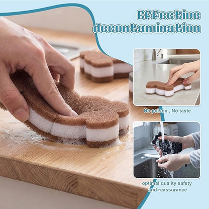 12 Pcs Kitchen Sponges for Dishes Double Sided Cleaning Dish Scrub Sponge Bulk Reusable Non Scratch Scrubbers for House Cleaning Dishwashing(Dog,White, Brown, Black, Grey)