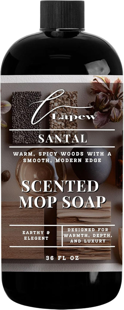 Lapew Santal Scented Mop Soap - Luxury Floor Cleaner Concentrate for Mopping Tile, Laminate, Vinyl & Hardwood | Streak-Free, Low-Foam | 36 oz
