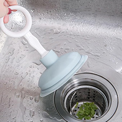Professional Handheld Sink Plunger Versatile Drain Unclogger For Hair And Debris Strong Suction Easy Operation Long Service Life Pp And Pe Construction (Blue)