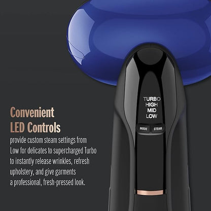 Conair 2-in-1 Handheld Steamer and Iron for Clothes,Turbo ExtremeSteam 1875W Garment Steamer and Clothing Iron,Black/Blue,(Pack of 2)