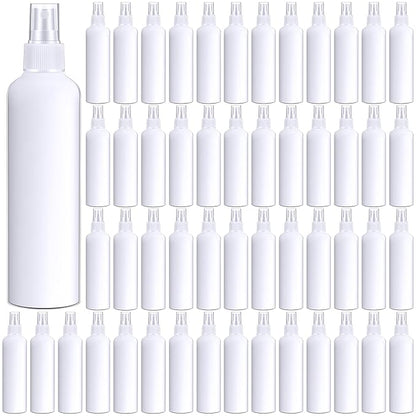 Eccliy 32 Pcs 8 oz Spray Bottles Fine Mist Plastic Spray Bottles Clear Empty Sprayer Hairs Refillable Travel Sprayer with Pump Cap for Cleaning Oils Travel Perfumes(White,Colored)