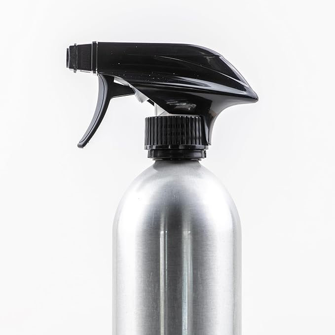Aluminum Spray Bottles (3 Pack) 20oz - Silver Metal Aluminum Refillable Spray Bottles, Cleaning Solution, Hair, Plants, Gardening, BBQ Grill, Restaurants, Cooking (New Updated Sprayers)