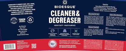 Bioesque Heavy Duty Multi-Surface Cleaner & Degreaser Concentrated Professional Formula, 5 Gallon (Pack of 1)