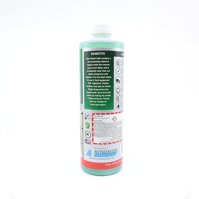 Refrigeration Technologies Viper Nickel Safe Ice Machine Cleaner RT500N 16oz