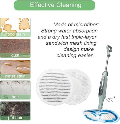 S8201 Steam Mop Pads Replacement for Shark S8201 S8001 S7001 S7201 S7000AMZ S7000 S7005 S7020 S7001C Steam Mop Steam & Scrub Dirt Grip Scrub Washable Pad