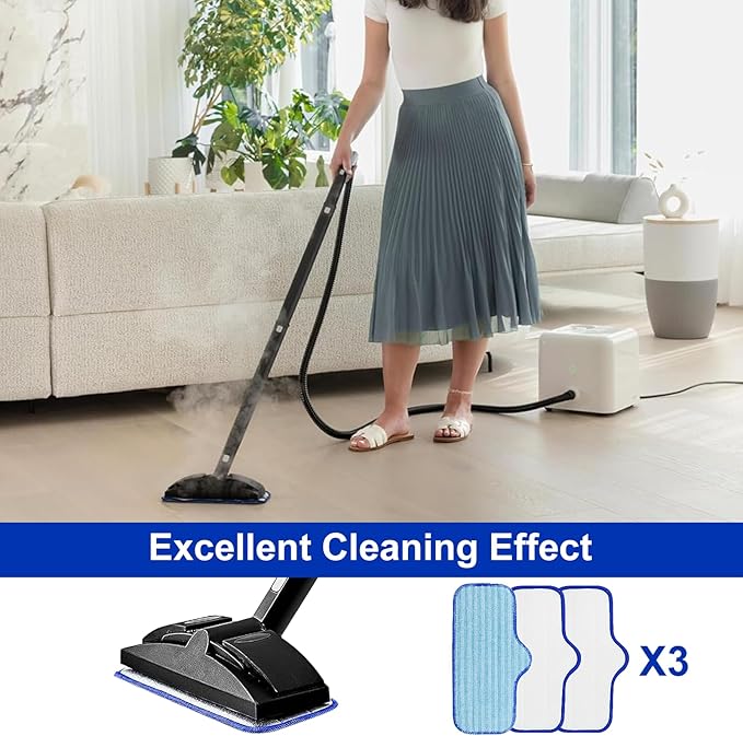 Microfiber Pads for Dupray Neat Steam Cleaner, Durable, Reusable and Machine Washable, Microfiber Replacement Mop Pads for Dupray Steam Cleaner Accessories, 3Pack