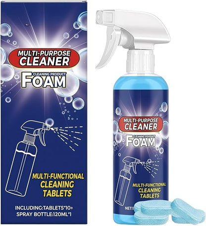 Multi-Purpose Electrolyzed Ion Cleaner Kit – 120ml Spray + 10 Cleaning Tablets, Powerful Household Cleaner for Kitchen Grease, Water Stains, Bathroom & Multi-Surface Cleaning (1)