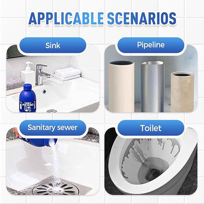 Strength Drain Cleaner, 2025 New Professional Drain Opener for Kitchen Sink, Powerful Clog Remover for Bathroom Shower, Durable Pipe Cleaning Agent for Household Use (2Pcs)