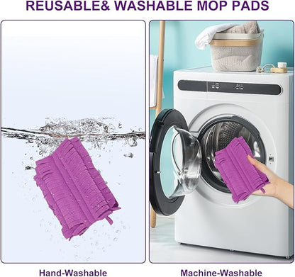 12 Pack Mopping Pads Refills for Swiffer PowerMop, Reusable Microfiber Mop Pads,Compatible with Swiffer Power Mop Refills, Washable MopPad Use for Most Floor Types