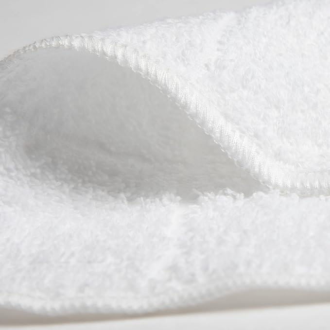 Arkwright Dish Towels for Kitchen - (Bulk Case of 144) Soft, 100% Cotton Terry Dishcloths, Highly Absorbent & Quick Dry, Washcloths for Washing, Drying, and Cleaning Dishes, 12 x 12 in, White