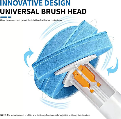 SOPAMI Disposable Toilet Cleaning System - Toilet Wand Kit with 16 High-Performance Refills, Wall Mounted Toilet Brush and Holder for Deep Cleaning Bathroom