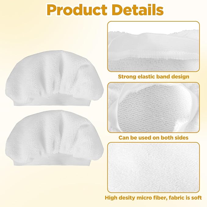 8 Pcs Steam Cleaner Pads Replacement, Reusable Microfiber Cloth Steam Mop Pads Compatible with Most Handheld & Floor Steams Cleaners for Home Cleaning