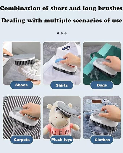 Scrub Brush for Stains-2 Pack Fabric Cleaning Brush,Laundry Stain Remover Brush,Clothes Scrub Brushes Cleaner Soft Bristle Scrubbing Brushes Household Cleaning for Carpet Clothes Bags & More