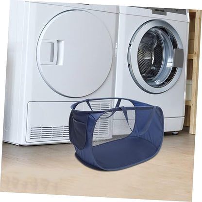 PRETYZOOM Foldable Mesh Laundry Basket with Handles Large Clothes Hamper for Bedroom Bathroom Nursery and Living Storage Convenient Portable Laundry Organizer