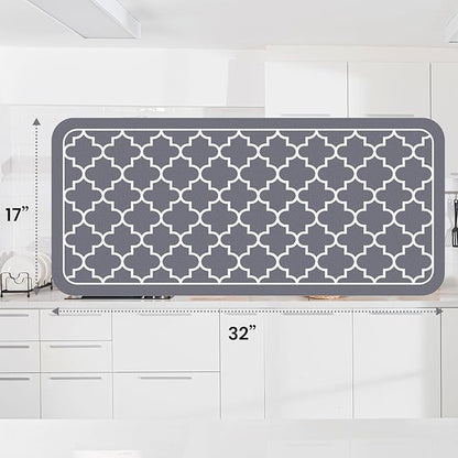 WISELIFE Dish Drying Mat Super Absorbent Drying Mat Large Dish Drying Mats for Kitchen Counter Easy Clean Dish Mat Kitchen Drying Mat18"x 32" Stylish Grey