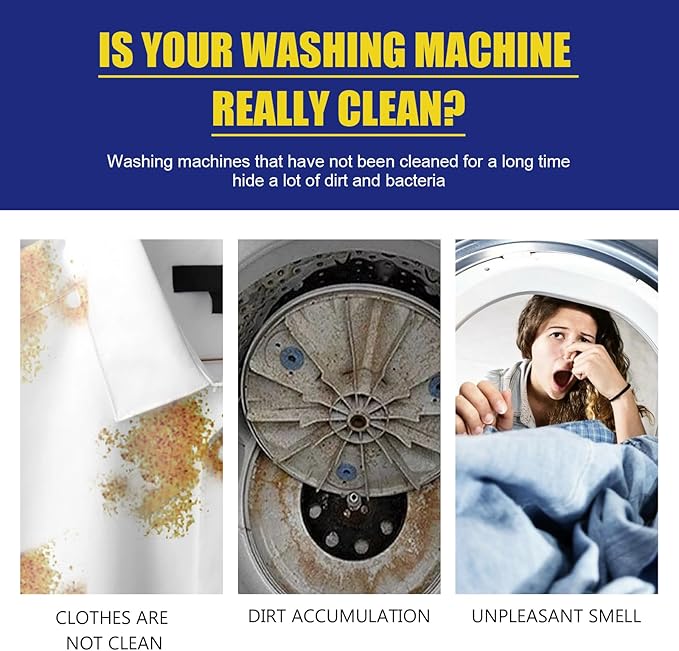 Washing Machine Cleaner Tablets, 12 Pack, Deep Clean and Deodorize, Oil Stain Removal