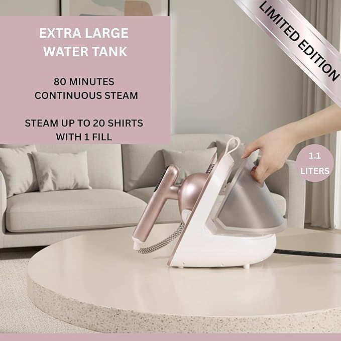 SALAV DuoPress Smart Deluxe Steam Station, Garment Steamer & Iron, 6ft Extra-Long Hose, Auto-Off Safety, Digital Display, 7 Steam Levels, 1.1L Water Tank, Dry Iron Mode & Steam Burst