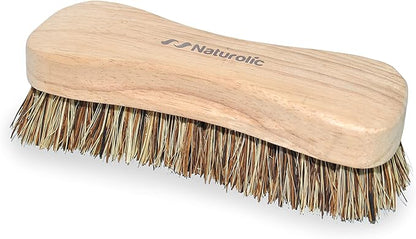 All-Natural Wooden Scrub Brush | Wooden Handle | Palmyra Bristle Brush for Cleaning | Eco Friendly Cleaning Products | Pack of 12