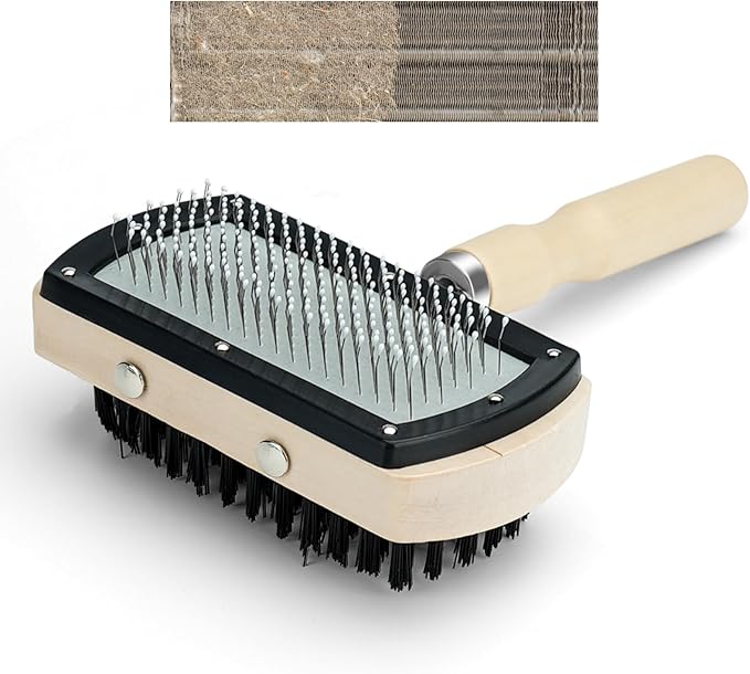 Sikawai Air Conditioner Coil Cleaning Brush - Double Sided HVAC Brush AC Coil Cleaner Brush for Evaporator & Condenser Fins, Heavy Duty Flexible Design for AC Units, Refrigerators & Heat Pumps
