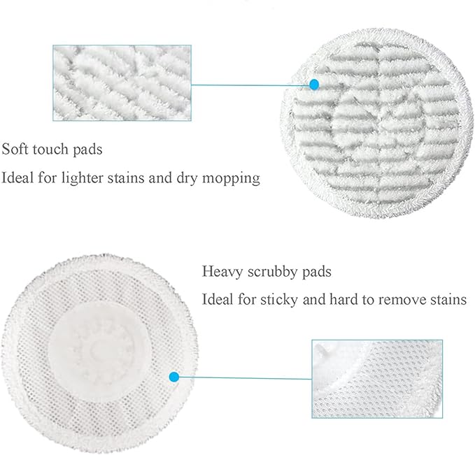 2 Pack S7001 Pads Replacement Steam Mop Pads Suitable for Shark S7001, S7000AMZ, S7000 S7001TGT S7201 S7005 S7020 Series Steam Mop Pads, Steam & Scrub All-in-One Scrubbing Mop Pads