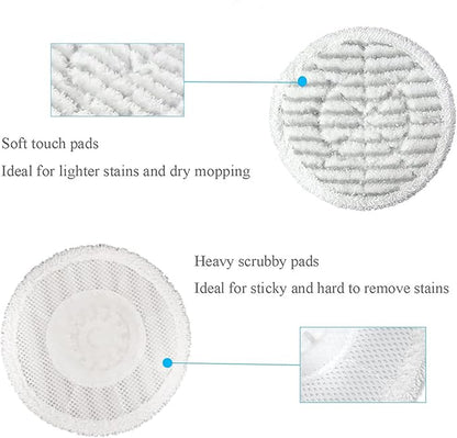 2 Pack S7001 Pads Replacement Steam Mop Pads Suitable for Shark S7001, S7000AMZ, S7000 S7001TGT S7201 S7005 S7020 Series Steam Mop Pads, Steam & Scrub All-in-One Scrubbing Mop Pads