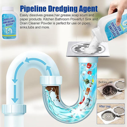 Pipeline Dredging Agent, Drain Clog Remover, Powerful Unclog Sink Drain Cleaner, for Kitchen Bathroom Sinks, Tubs Pipe Cleaning Tool (1PCS)