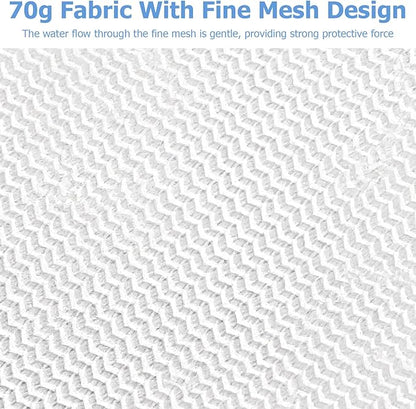 4 Pcs Mesh Laundry Bags for Delicates - 20" x 16" 70G Fine Mesh with Manual-Lock Zipper, Wash Bags for Lingerie Bras Socks Jeans, Ideal for College Dorm Travel Home