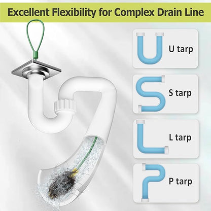 Kelly's Collection Drain Snake Hair Drain Clog Remover(5 Pack), 30 Inch Unbreakable Metal Sink Snake Drain Hair Removal Tool, Long/Flexible/Thin Drain Cleaner Tool to Unclog Bathroom Sink, Tub, Shower