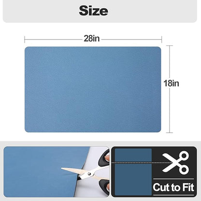 Ecotrim - Dish Drying Mat for Kitchen Counter | Coffee Bar Mat for Countertops | Heat Resistant Drainer Mat with Non-slip Rubber Backed | Hide Stain Kitchen Absorbent Draining Mat | Blue 18"x28"